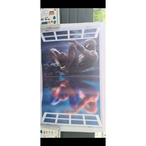 Stickers Muraux 3d Spider-Man Noir Vs Rouge &ndash; Grand Format 90x60 Cm &ndash; D&eacute;coration Murale Effet Fen&ecirc;tre, Ambiance Super-H&eacute;ros, Chambre, Salon, Gaming Room &ndash; Art Mural Exclusif &ndash; 8 - Neuf