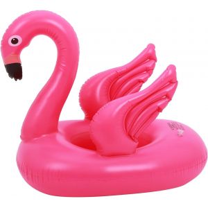 KAL-Giant Inflatable Flamingo Pool Float Swimming Ring Pool Toys Swimming Tube Water Toy Raft Lounger Summer Beach Swimming Float For Kids 1-5 Years - Neuf