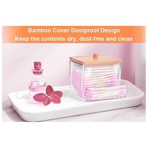 Porte-Coton-Tige,Distributeur De Coton-Tige Avec Couvercle - Neuf