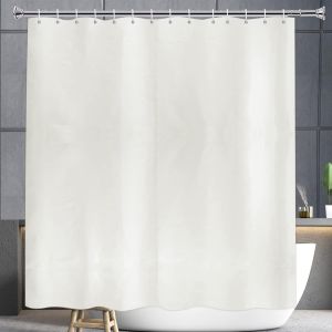 Cheng-Rideau De Douche Cr&egrave;me 200 X 220, Grand Rideau De Bain En Polyester Avec Ourlet Lest&eacute; Tissu Hydrofuge - Neuf