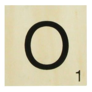 Grande Lettre En Bois Fa&ccedil;on Scrabble 10 Cm Lettre O - Neuf