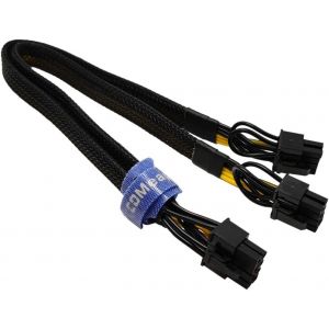 VornixorSarlshop-C&acirc;ble Adaptateur d'alimentation PCIe 8 Broches m&acirc;le vers Double 8 Broches (6 + 2) m&acirc;le pour Dell T3600 T3610 T5600 T5610 T5610 T7600 T7610 5810 T5810 T7810 13 Pouces (34 cm) - Neuf