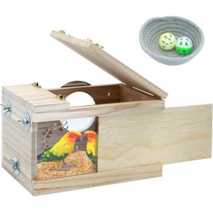 Chenquansarl-Nichoir En Bois Pour Perruches Et Inséparables - Pour O Aux Sauvages, Perruches, Calopsittes Et Poulaillers - Neuf