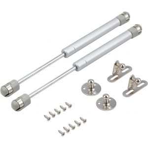V&eacute;rins &agrave; gaz 200 N, 2 charni&egrave;res de porte d'armoire, ressort &agrave; ressort, support de barre de maintien pour placard de cuisine, bo&icirc;te de pression 100/200 N (200 N) - Neuf