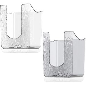 CHECARZHN--NO1-Lot De 2 Boîte À Lingettes Muraux, Distributeurs De Lingettes Transparentes, Boîte De Rangement Autocollantes Pour Lingettes Pour Salle De Bain Cuisine Chambre De Bébé - Neuf