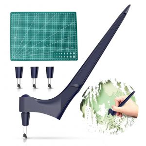 Cutter Rotatif 360&deg; Avec 3 Lames (15&deg;, 30&deg;, 45&deg;) Et Tapis De D&eacute;coupe - Ciseaux De Pr&eacute;cision Pour Loisirs Cr&eacute;atifs, Papier, Vinyle, Carton - Mat&eacute;riau Acier Inoxydable Durable - Dimensions 30x5x10 Cm - Neuf