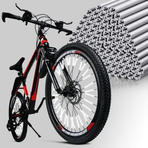 Kal-48/96 Pcs Réflecteur De Rayon De Vélo, Tubes Réflecteurs Pour Rayons De Vélo Visibilité À 360°, Réflecteur De Roue De Bicyclette Rayons Réfléchissants Pour Tous Les Rayons De Vélo Standard - Neuf