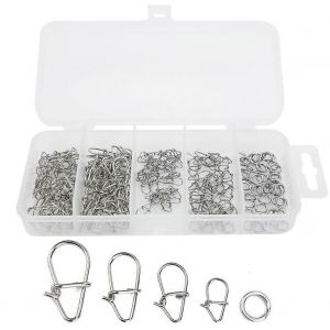 Connecteur De Pêche Lure Pin Double Circle Fast Clip Lock Snap Durable Ring Boucle De Sécurité - Neuf