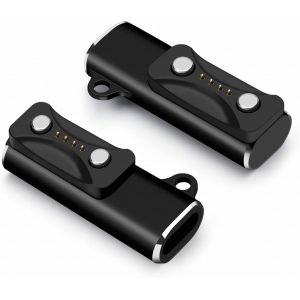 Adaptateur De Charge Pour Montre Polar, Adaptateur De Charge Usb-C Avec Porte-Clés Portable, Compatible Avec Polar Vantage V3/Pacer/Pro/Vantage M3 /Ignite 3/Grit X2, Noir - Neuf