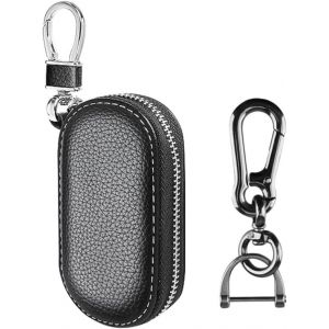 Étui de Clé de Voiture en Cuir,Étui Universel pour Clé de Voiture,Protection pour Clé de Voiture,Etuis Porte Clés,Étui De Protection Pour ClÉ De Voiture,Porte-Clés Mousqueton pour Voiture,Unisexe - Neuf