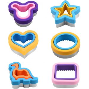 Coupe-Sandwich Et Scellant 6 Pi&egrave;ces, Machine &Agrave; Sertir Sandwich En Acier Inoxydable, Coupe-L&eacute;gumes, Coupe-Aliments Pour Enfants, D&eacute;coration Bento - Neuf