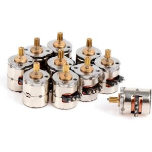 MEVRONISSHOP-Lot de 10 mini moteurs pas &agrave; pas 2 phases 4 fils - Moteur pas &agrave; pas miniature avec transmission - moteur - Jouet DIY - Neuf