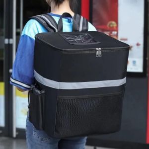 Noir - Sac De Livraison Uber Isotherme De Nourriture Pizza Grande Capacité 35l - Sac À Dos Livraison Chaud Et Froid Pour Livreurs - Neuf