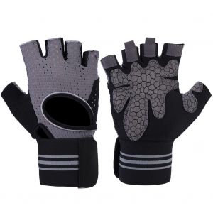 Boodun 1 Paire De Gants De Sport Antiderapants Pour Halterophilie (Gris, M) - Neuf