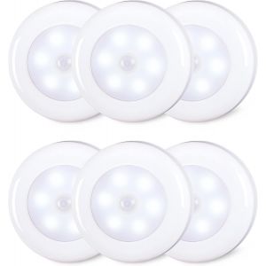 Lot De 3 Lampes À Détecteur De Mouvement Pour L¿Intérieur, À Coller, Fonctionnement À Piles, Lumière Led Sans Fil Pour Armoire, Escaliers, Placard, Cuisine, Blanc Froid - Neuf