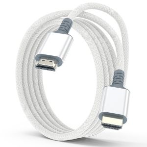 KALANKA-Câble HDMI 2.1 5m, 8K Ultra Haut Débit 48Gbps Câble HDMI 4K@120Hz,8K@60Hz avec eARC/HDCP2.3/HDR10+ Compatible avec TV/PS5/Xbox Series/PC/Sam-sung/Sony/Projecteur/Monitor - Neuf