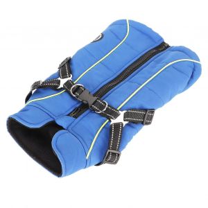 Manteau Pour Chien Chaud Imperméable Réfléchissant Gilet Veste Épaissi Chien Harnais Manteau Pour L'hiver Automne S A-B - Neuf