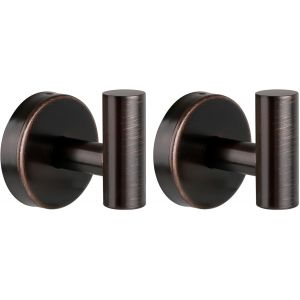 TZF-2 Pi&egrave;ces Crochet Mural de Salle de Bains, Accroche Torchon Cuisine, Accrochet Tableau, Crochets pour Serviettes de Bain SUS 304 Acier Inoxydable Pat&egrave;re Porte Serviettes Cintre (Cuivre Antique) - Neuf