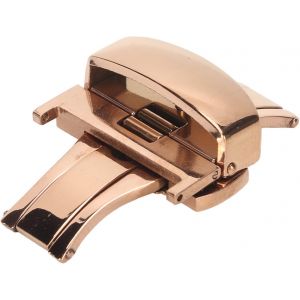 Kal-Fermoir Déployant De Montre Papillon, Bracelet De Montre En Acier Inoxydable, Boucle Papillon De Remplacement Universelle, Fermoir Papillon, Boucle De Bracelet De Montre En Or Rose(22mm) - Neuf