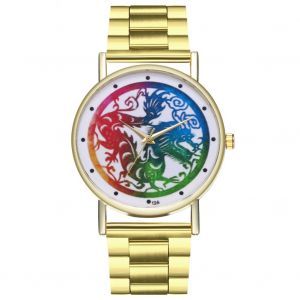 Montre-Bracelet A Quartz Zhoulianfa Dragon Tendance Pour Hommes Et Femmes, Bracelet En Acier - Neuf