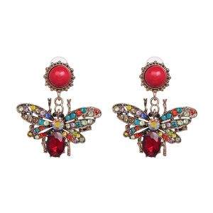 Boucles D'oreilles Pendantes En Forme D'abeille Pour Femme, Accessoire Elegant En Alliage - Neuf