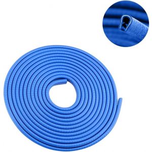 Protections de portières de voiture (bleu), joint universel en caoutchouc de 4,8 m, en forme de U, pour la plupart des voitures, protections de bord de bateau en aluminium - Neuf