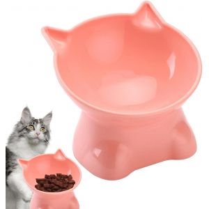 2 Vomir Preuve De Boules Pour Les Chats D'intérieur, De 15 Degrés D'inclinaison Soulevées Chat Bol De Nourriture - 13,5 Cm Peu Profonde, A Soulevé Le Saladier, Aliments Pour Animaux De Compagnie - Neuf