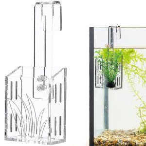Support De Plantes Suspendu En Acrylique Pour Aquariums &iquest; Pot De Fleurs Transparent Pour Plantes Aquatiques Et Poissons Sains - Neuf