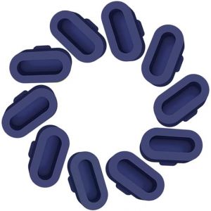 Lot De 10 Bouchons Anti-Poussière En Silicone Compatibles Avec Garmin Vivoactive3/Instinct 2 Solar/Epix 2/D2 Air X10/Fenix 7 7S 7X 6 6S 6X/Forerunner 55 935 945 - Bleu[LET9133935] - Neuf