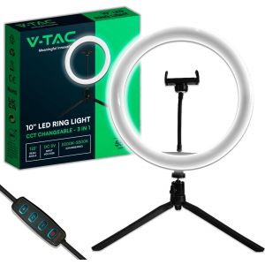 CAI-Ring Light De Table Professionnel Avec Trépied Pour Selfie,Vidéo,Photo,Tiktok-Anneau Lumineux-Lampe Annulaire Led Pour Smartphone Avec 3 Modes D'Éclairage-Avec Panneau De Commande - Neuf