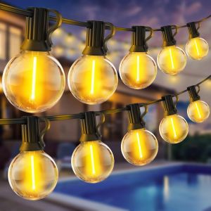 AIOU-Guirlande Exterieur Lumineuse Led Guirlandes-30M Guinguette Exterieure G40 100Ft Ip44 Girlandes De Lumières Étanche Ampoule Pour Jardin Terrasse Balcon Mariage Exterieure Décoration - Neuf