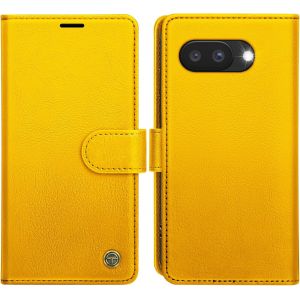 LORANKA-&Eacute;tui portefeuille &agrave; rabat en cuir avec [4 emplacements pour cartes] [b&eacute;quille] [blocage RFID] housse de protection magn&eacute;tique antichoc pour Pixel 9A &iquest; Orange - Neuf