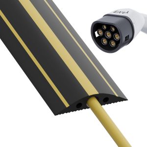 Mevronisshop-Gaine De C&acirc;ble 1,5 M, Pont De C&acirc;ble Pour C&acirc;ble De Charge De Voiture &Eacute;lectrique Type 2 - Protection Robuste &Agrave; Arr&ecirc;t Plat Pour Usage Ext&eacute;rieur - Neuf