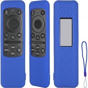 Étui De Télécommande En Silicone Compatible Avec Samsung Bn59-01432A Bn59-01432D Bn59-01455E Bn59-01432J Télécommande De Protection Antichoc Avec Cordon (Bleu Fluorescent) - Neuf
