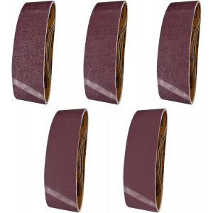 20 Pièces Bande Abrasive 75x533 mm,Ceinture de Ponçage Bande,Bandes Abrasives,Bande Ponceuse pour Ponçage et Polissage avec Ponceuse à Bande (4 X Grains 40/60/80/120/180) - Neuf