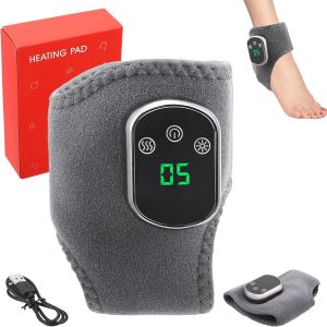 Massage Pieds 3 En 1, Masseur Pied &Eacute;lectrique, Thermo Masseur Pied Attelle Cheville Avec 3 Modes De Vibration, 5 Niveaux De Chauffage, Recharge Usb Et Portable Tensions Et Fatigue - Neuf