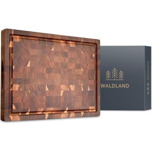 Cmjaagur-Planche &Agrave; D&eacute;couper En Bois De Qualit&eacute; Sup&eacute;rieure - 40 X 30 X 3 Cm - En Bois D'acacia Robuste - Planche &Agrave; D&eacute;couper &Eacute;paisse Avec Rainure &Agrave; Jus - Bois De Cerveau[M191] - Neuf