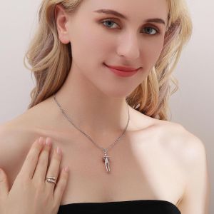 Kalanka-Collier C&acirc;lin, Collier Pendentif C&acirc;lin Affectueux Collier Couple Personnalit&eacute; Pour Elle Et Lui Collier Saint Valentin Mode R&eacute;glable Pour Femmes Hommes - Neuf
