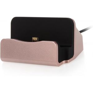 Chargeur Rapide USB Micro Docking Station pour Bureau Support de Recharge Stable Compatible Edge Note Rose - Neuf