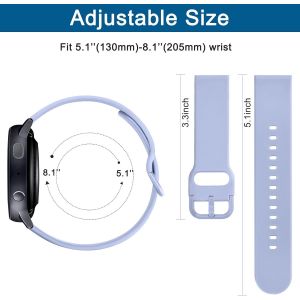 3pack Bracelets De Montres Silicone 20mm 22mm, Remplacement D&eacute;gagement Rapide Pour Femme Homme 20mm 22mm (20mm, Rose/Bleu Nu/Violet Nu)[Mon9260384] - Neuf