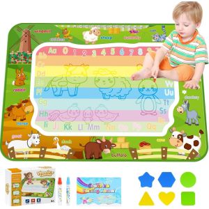 Eryi-Jouet Enfant 1 2 Ans, Ferme Tapis Dessin Eau Bebe Cadeau Garçon 1 2 3 4 Ans Jouet Garçon 1 2 3 Ans Tapis D'eau Dessin Enfant Noël Cadeau Garçon 1 2 3 Ans Jeux Educatif (31 X 23,6 Pouce) - Neuf