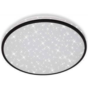 SUBZONAL-BRILONER 3456-215 Éclairage LED, plafonnier avec décor d'étoiles, 24 Watt, 2 200 Lumen, 4 000 Kelvin, blanc et noir, Ø 38cm, Plastique, W, Ø 38 cm - Neuf