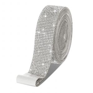 Ruban Auto-Adh&eacute;sif Bricolage Strass Bandes De D&eacute;coration De Cristaux Faciles &Agrave; Utiliser Pour L'artisanat Diamant Blanc,12 Rang&eacute;es - Neuf