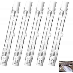 Kalanka-Lot De 5 Ampoules Halog&iquest;&iquest;Nes R7s 78mm 80w, Halog&iquest;&iquest;Ne Lin&iquest;&iquest;Aire 230v 1050lm Jaune Chaud 2800k, Ampoule Crayon Type J &iquest;&iquest; Double Extr&iquest;&iquest;Mit&iquest;&iquest;, Pour L'&iquest;&iquest;Clairage S&iquest;&iquest;Curit&iquest;&iquest;, Travaux, Lampadaires, &iquest;&iquest;Clairage - Neuf