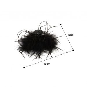 Pince À Cheveux En Plumes Artificielles Pour Femmes, Épingle À Cheveux Antidérapante, Pince À Cheveux Pour Cocktail, Mariage, Couvre-Chef De Fête De Thé-Noir - Neuf