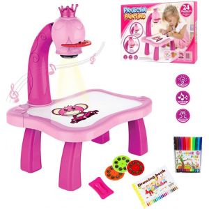 KALANKA-Aolieh Trace and Draw Projector Toy, Art Projector, Kids Drawing Board Projector Table, Painting Drawing Table Led Projector Toddler Toy Educational Drawing Playset for Kids Boys Girls Age 3+ - Neuf