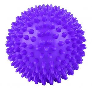 Durable En Plastique Massage Rouleau Corps Spiky Balls Fitness Doigt Relax Outil Violet 7,5 Cm - Neuf
