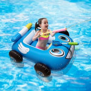 Flotteur De Piscine Pour Enfants Bouee Piscine Pirate Bateau Gonflable Avec Pistolet À Eau Bouee Bebe Bébé Siège De Piscine Bébé Équipement De Natation Pour Enfants De 2-10 Ans - Neuf