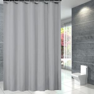 Rideau de douche, 100 x 180 cm, tissu polyester, anti-moisissure, lavable, imperméable, antibactérien, facile à nettoyer, pour baignoire ou salle de bain avec crochets - Neuf