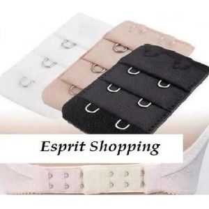 Lot 3 Rallonge Extension Soutien Gorge 2 Crochets Noir/Blanc/Peau Prolongateur - Neuf